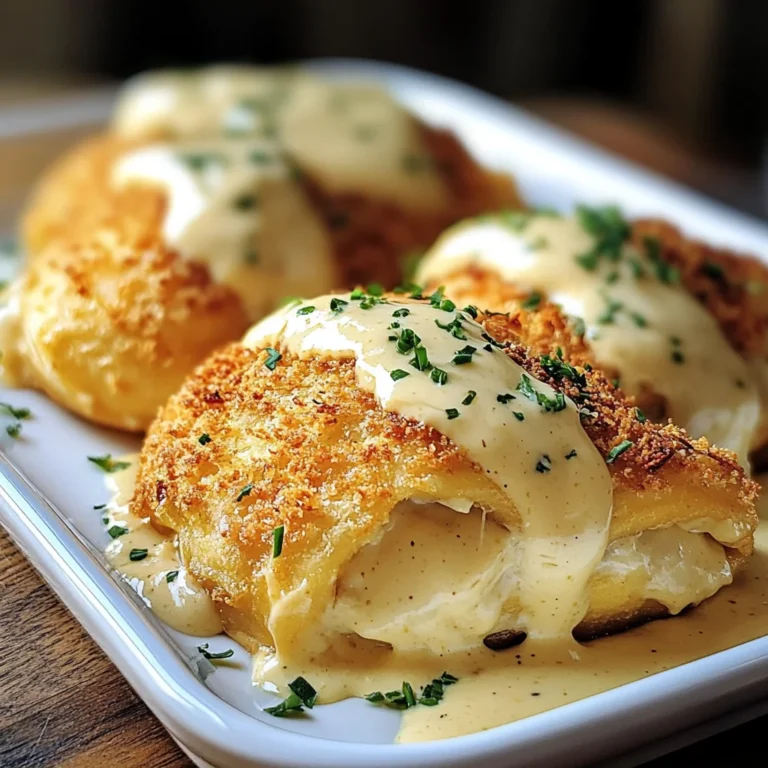 Chicken Pillows with Creamy Parmesan Sauce