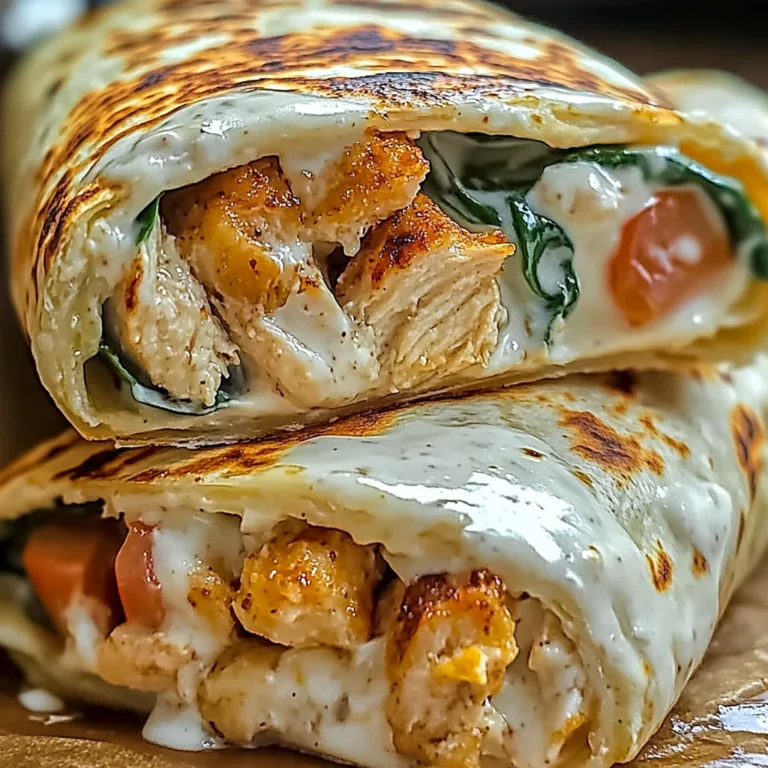 Creamy Chicken Spinach Wraps