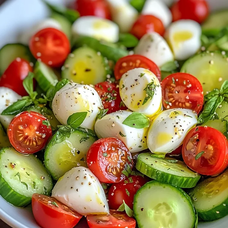 Easy Cucumber Mozzarella Salad