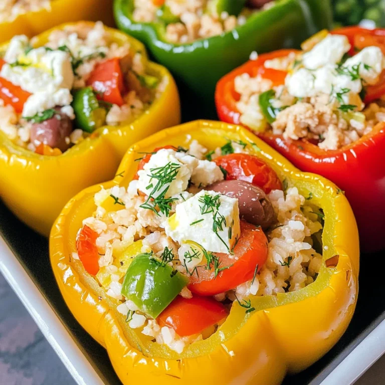Greek Chicken Stuffed Peppers