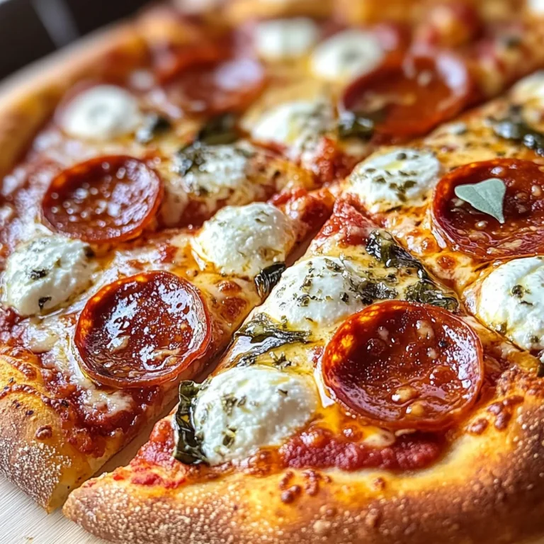 Hot Honey Pepperoni Ricotta Pizza : Sweet and Spicy