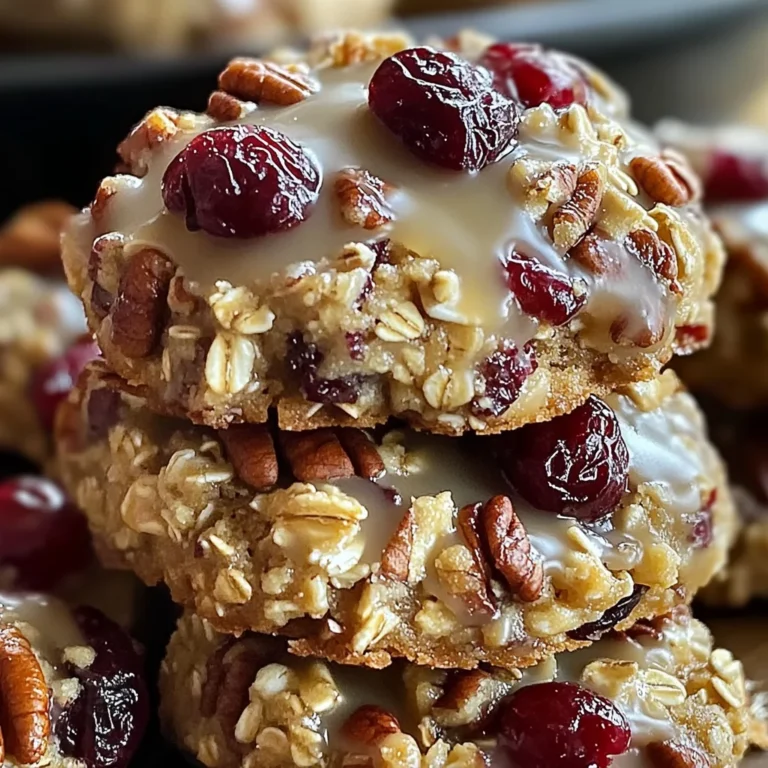 No-Bake Cranberry Pecan Praline Cookies
