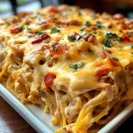 Spicy Southern Cheesy Chicken Spaghetti Casserole