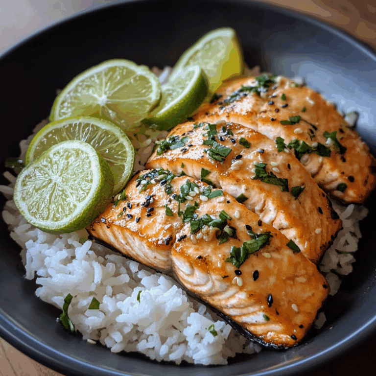 Coconut Lime Salmon with Jasmine Rice