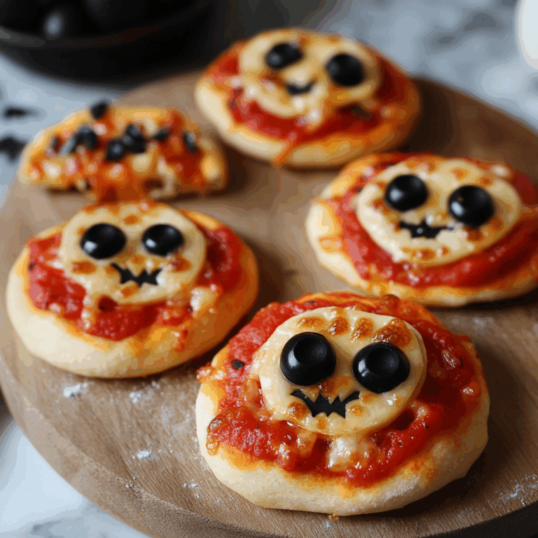 Easy Mini Halloween Pizzas
