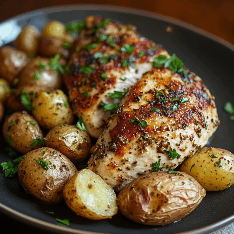 Herb-Roasted Chicken Breast with Baby Potatoes