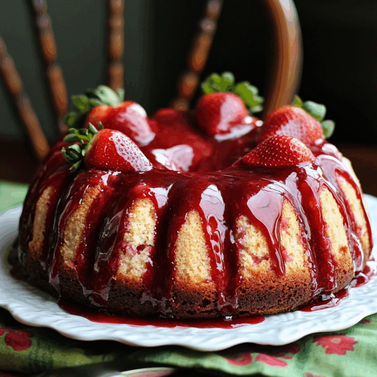 Strawberry Pound Cake with Strawberry Glaze