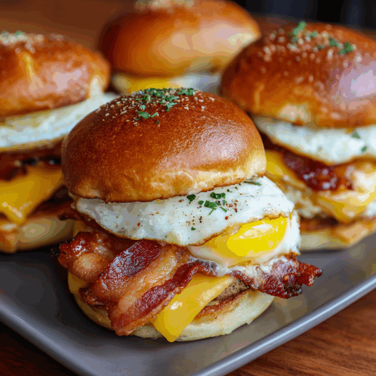 Crack Breakfast Sliders (Turkey Bacon Egg & Cheese)