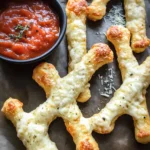 Cheesy Halloween Breadstick Bones
