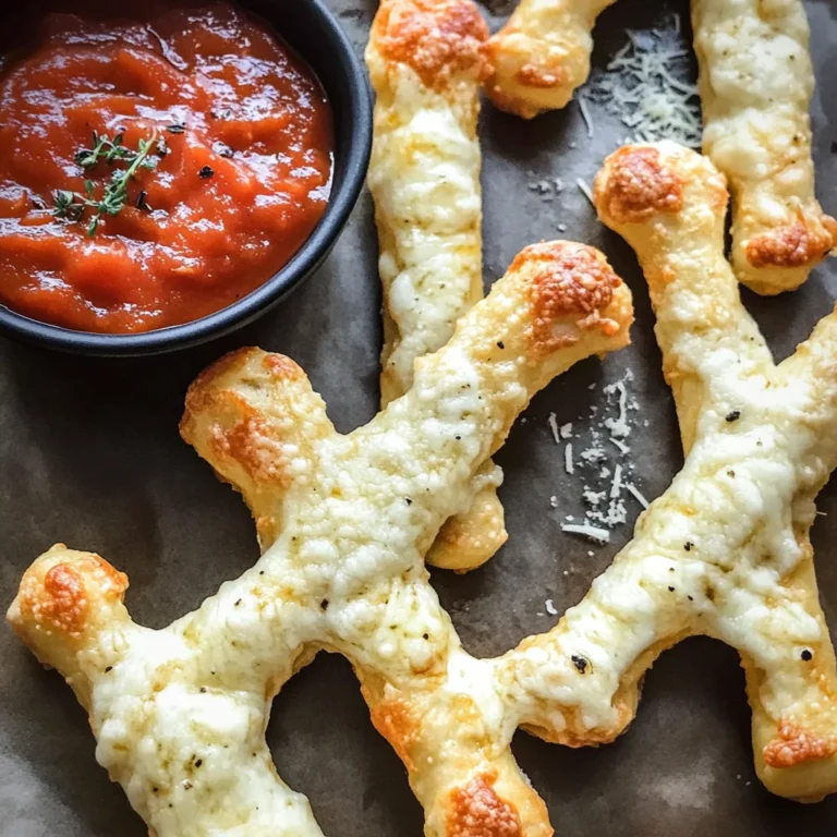 Cheesy Halloween Breadstick Bones