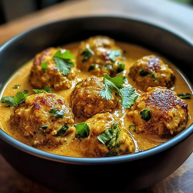Chicken Meatballs in Coconut Curry Sauce