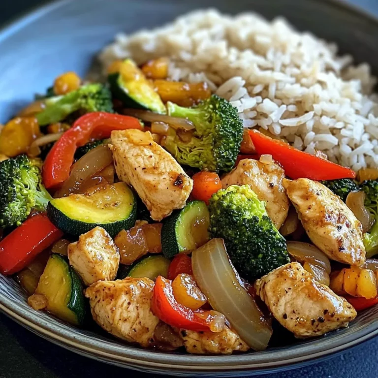 Chicken Veggie Stir-Fry with Brown Rice Bowl