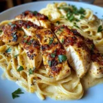 Creamy Mozzarella Chicken Linguine with Cajun Garlic Butter
