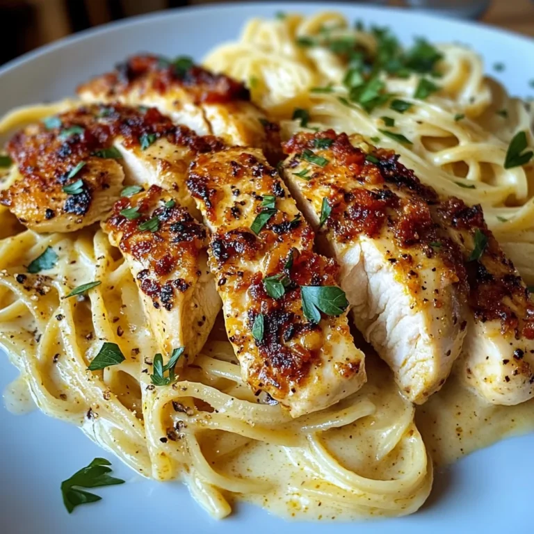 Creamy Mozzarella Chicken Linguine with Cajun Garlic Butter