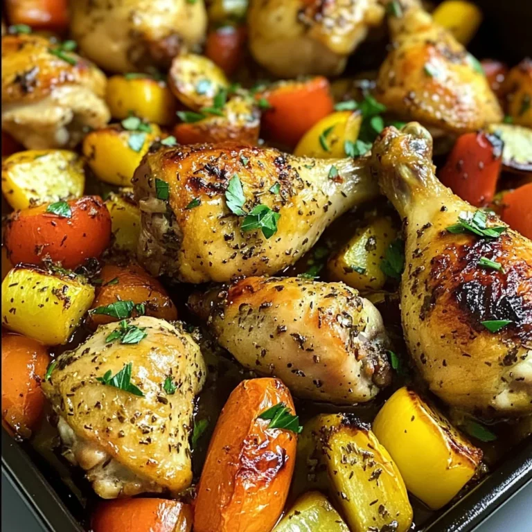 Garlic Herb Chicken Drumsticks with Veggies