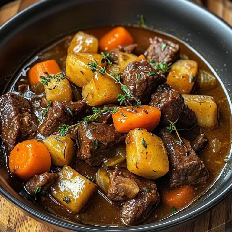 Hearty Homestyle Beef Stew with Root Vegetables