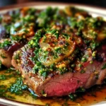Herb-Crusted Slow-Cooked Lamb with Fresh Mint and Lemon Zest Gremolata
