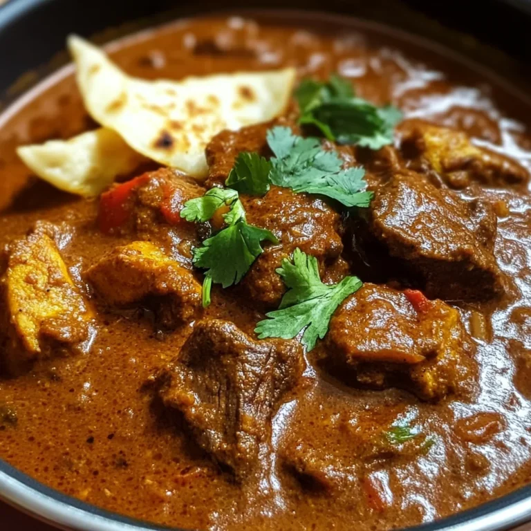 Indian Beef Curry with Tomato Gravy and Whole Spices