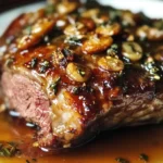 Roasted Lamb Leg with Honey-Dijon Glaze