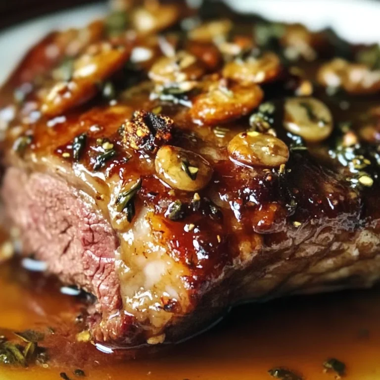 Roasted Lamb Leg with Honey-Dijon Glaze