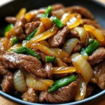Savory Stir-Fried Beef with Sweet Onions in a Chinese-Style Sauce