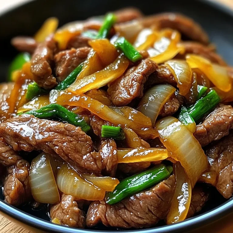 Savory Stir-Fried Beef with Sweet Onions in a Chinese-Style Sauce