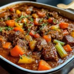 Slow-Baked Tuscan Beef Casserole with Rustic Vegetables