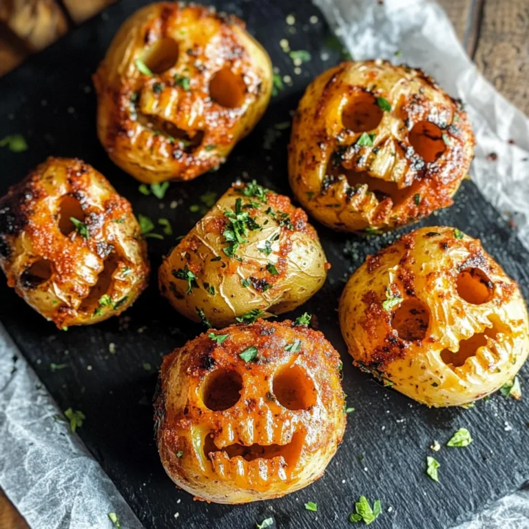 Spooky Halloween Skull Potatoes