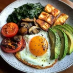 Sunny Veggie & Halloumi Breakfast Plate