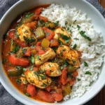 Tomato & Herb Chicken Stew with Fluffy Rice