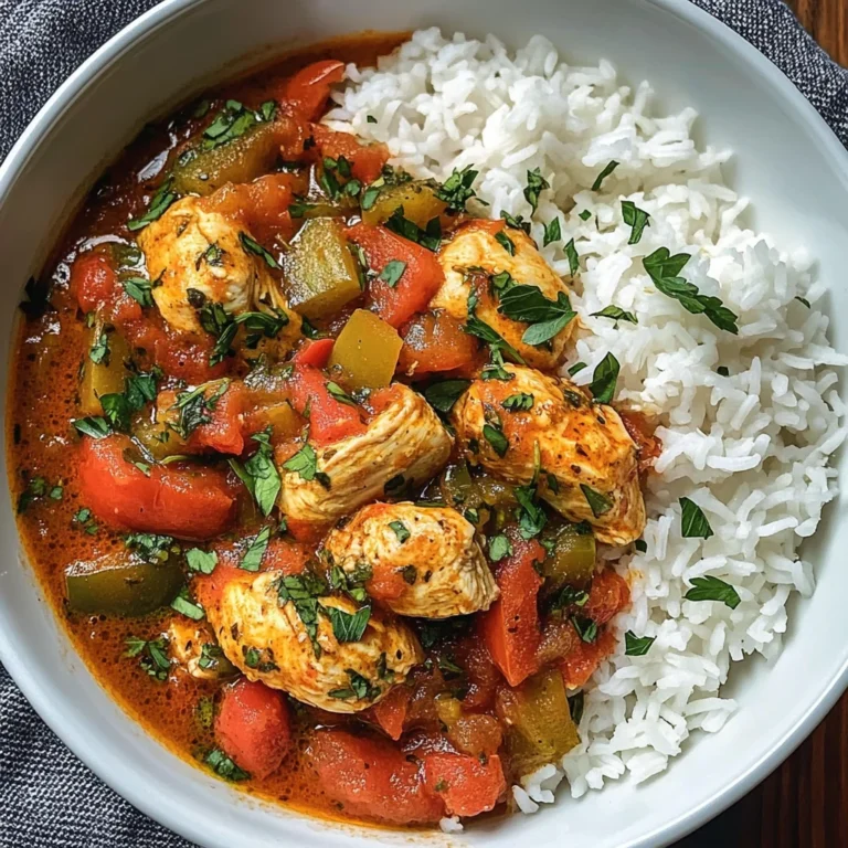Tomato & Herb Chicken Stew with Fluffy Rice