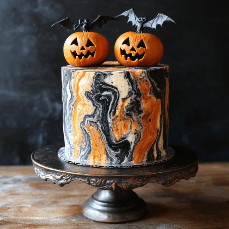 Spooky Halloween Marble Cake