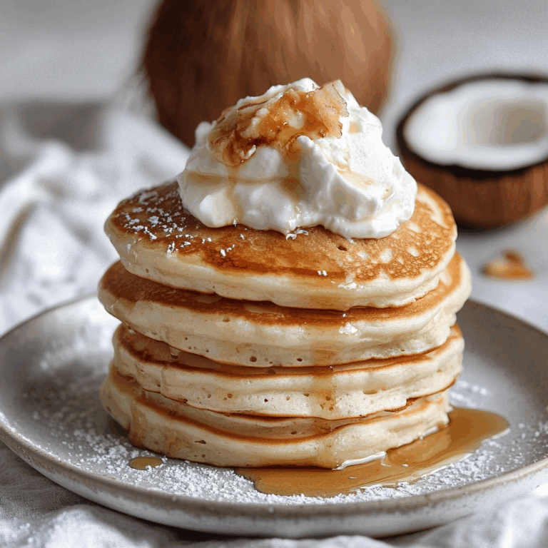 coconut cream pancakes