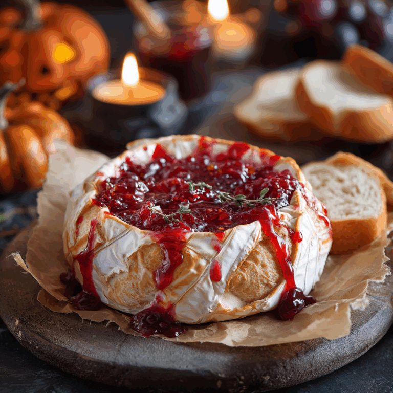 Halloween Bloody Baked Brie