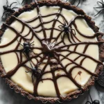 Halloween Chocolate Spiderweb Tart